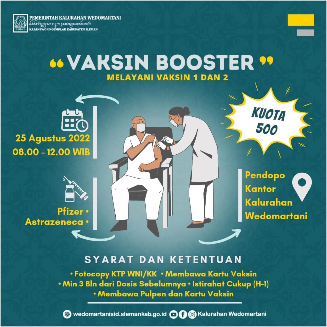 VAKSIN BOOSTER DI KALURAHAN WEDOMARTANI