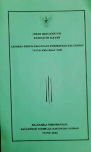 Laporan Penyelenggaraan Pemerintahan Kalurahan (LPPKal) Akhir Tahun Anggaran 2021 Kalurahan Wedomart
