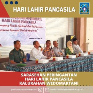 SARASEHAN MEMPERINGATI HARI LAHIR PANCASILA DI KALURAHAN WEDOMARTANI