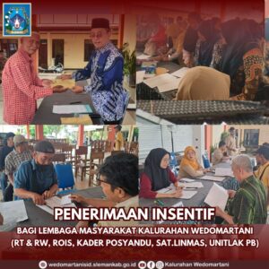 PEMBERIAN INSENTIF BAGI LEMBAGA KALURAHAN WEDOMARTANI
