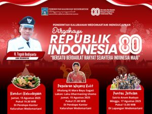 SEMARAK PERINGATAN HUT KE 80 REPUBLIK INDONESIA DI KALURAHAN WEDOMARTANI